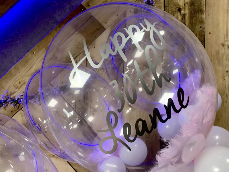 Party balloons for Leanne's 30th Big Bash Events