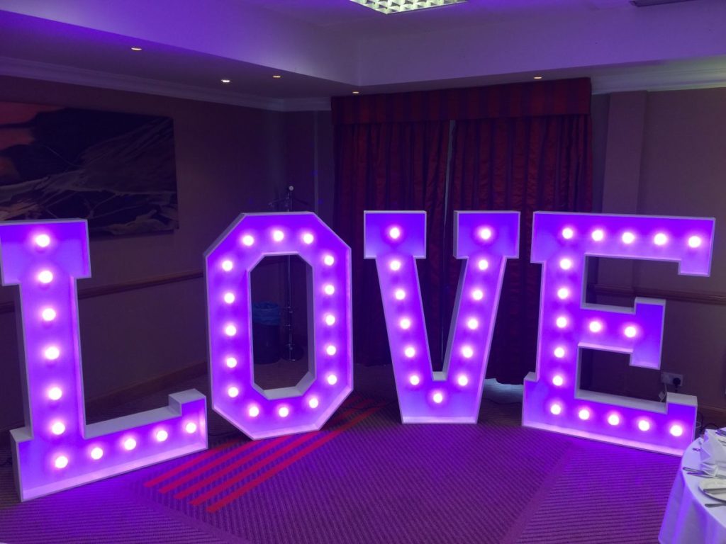 Giant LED Love Letters Hire