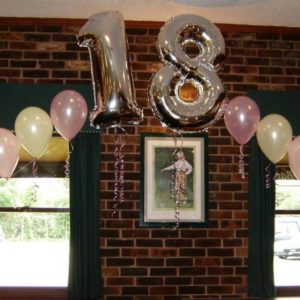 Giant Foil Balloon Numbers for 18th Birthday