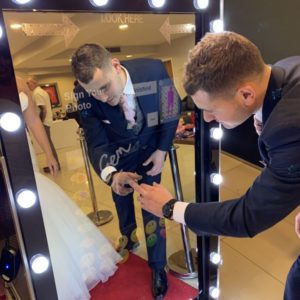 Magic Selfie Mirror in Leicester Wedding