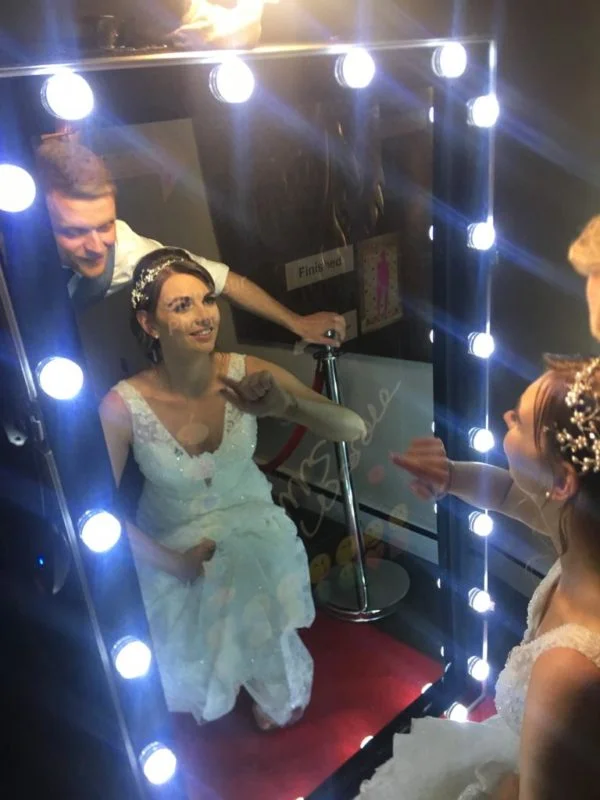 Magic Mirror wedding selfie