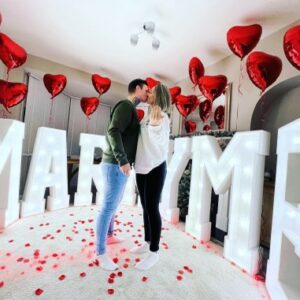 Red Helium Filled Heart Balloons