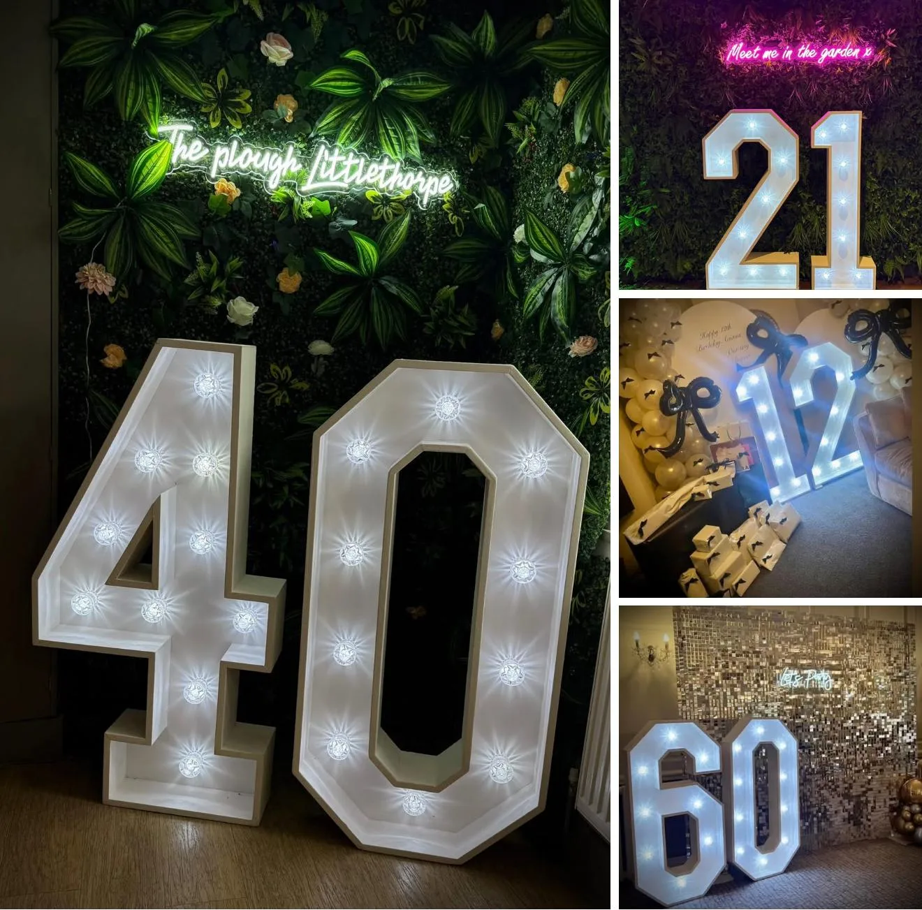Giant Light-Up Number Hire