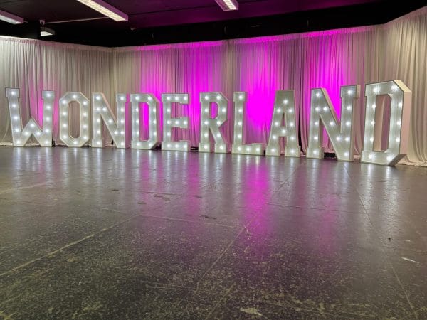 Personalised Light Up LED Letters hire - Image 3